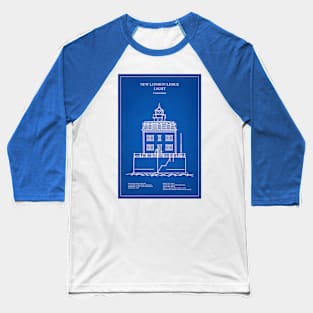 New London Ledge Lighthouse - Connecticut - AD Baseball T-Shirt